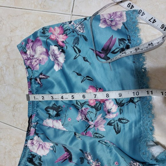 INC International Intimates Concepts Floral Satin Elastic Shorts MEDIUM - Picture 6 of 6
